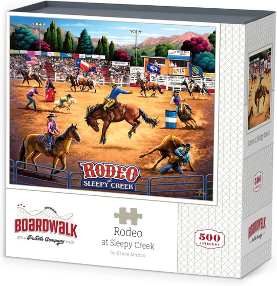 Sleepy Creek Rodeo Western Horse Jigsaw 500 Piece Puzzle 16 x 20" Dowdle Boardwalk