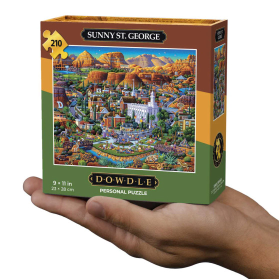 Sunny St. George Utah 90450 Personal Mini Jigsaw 210 Piece Puzzle 9 x 11" Dowdle Boardwalk