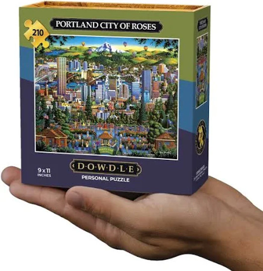 Portland City of Roses 90289 Oregon Personal Mini Jigsaw 210 Piece Puzzle 9 x 11" Dowdle Boardwalk