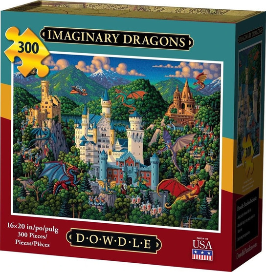 Imaginary Dragons 300 Piece Jigsaw Puzzle 16 x 20" Dowdle Folk Art