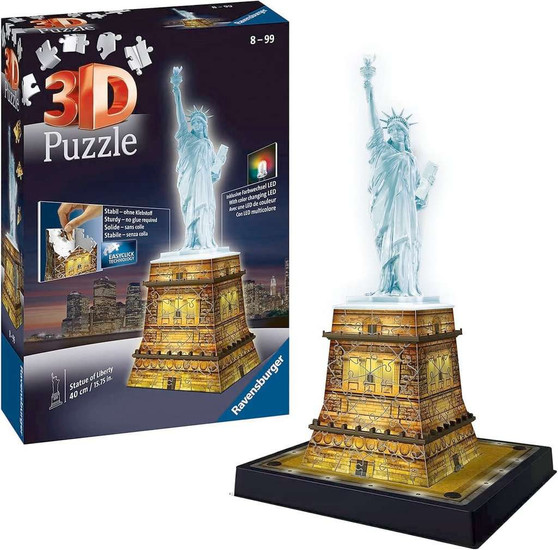 Statue of Liberty 3D Jigsaw Puzzle 108 Piece Night Edition