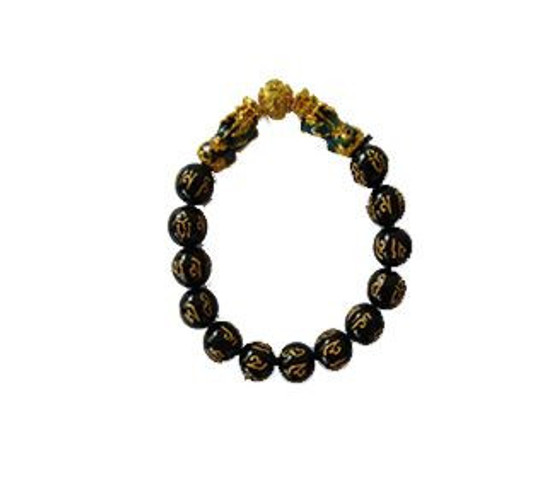 DOUBLE PIYAO Beaded Stretch Bracelet (12mm)