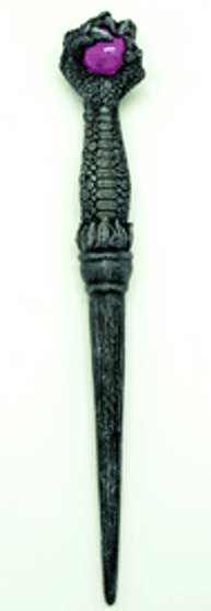 Dragon Claw Holding Pearl 3243 Wand Magic Wand Costume Prop 10" L Resin Black
