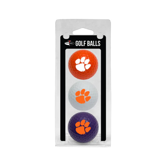 Clemson Tigers NCAA Regulation Size Golf Ball Set of 3