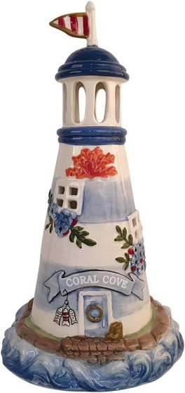 Coral Cove Lighthouse 19205 Figural Shaped Candle House Blue Sky