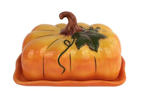 Pumpkin 17860 Ceramic Butter Dish