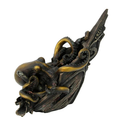 Octopus 11923 Kraken Shipwreck Cold Cast Bronze Resin Statue 9.75" H
