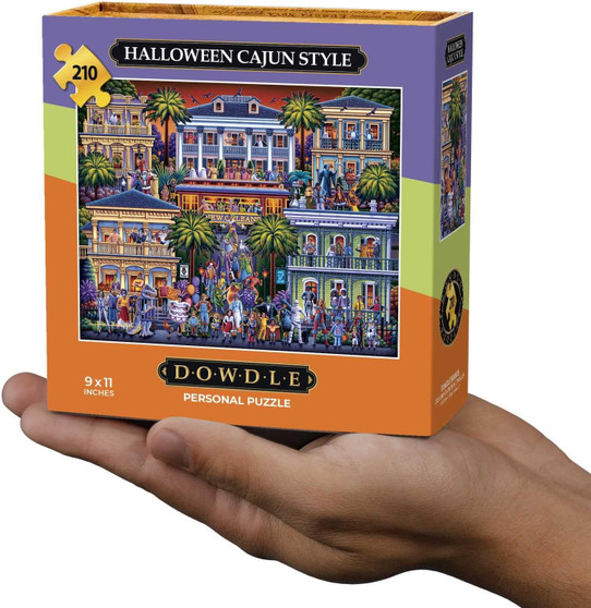 Halloween Cajun Style 90514 New Orleans 210 Piece Personal Mini Jigsaw Puzzle 9 x 11" Dowdle Boardwalk
