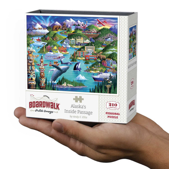 Alaska's Inside Passage 90602 210 Piece Personal Mini Jigsaw Puzzle 9 x 11" Dowdle Boardwalk