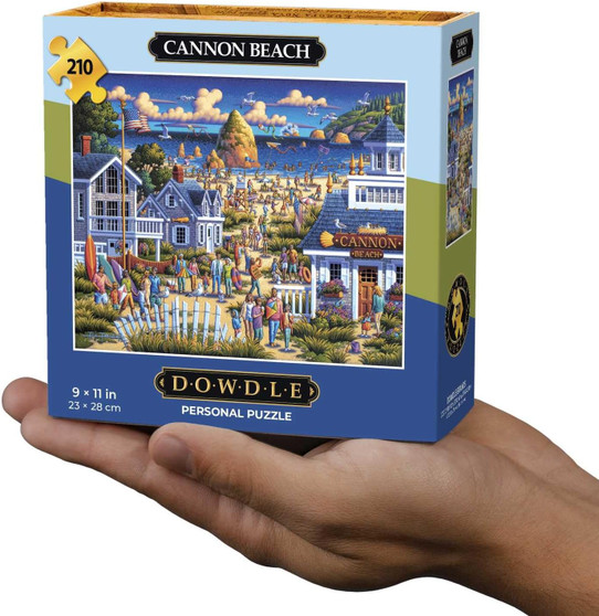 Cannon Beach 90539 Haystack Rock Oregon 210 Piece Personal Mini Jigsaw Puzzle 9 x 11" Dowdle Boardwalk