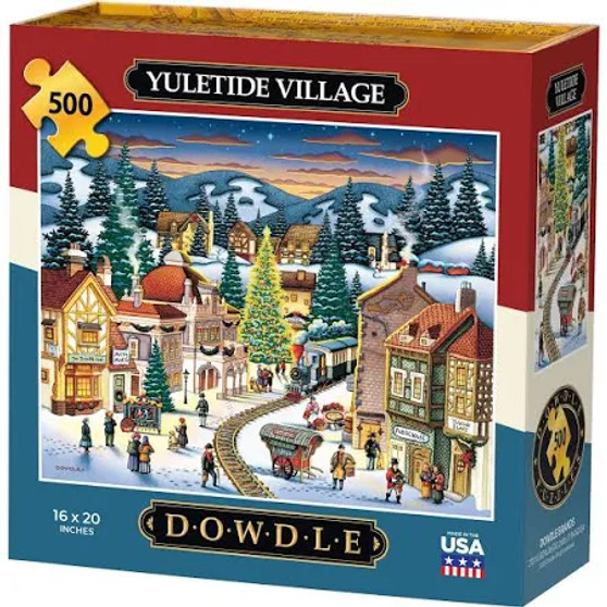 Yuletide Village 080 Jigsaw 500 Piece Puzzle 16 x 20" Dowdle Boardwalk