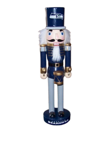 Seattle Seahawks NFL NU14 Team Spirit Nutcracker with Drum 14" H Wood