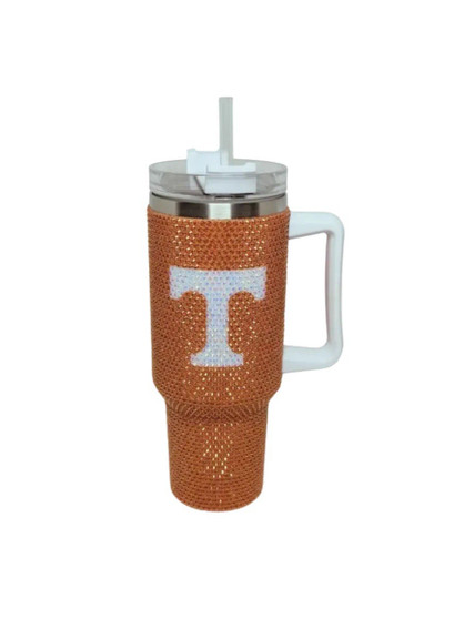 Tennessee Volunteers Bling Colossal 40 oz Rhinestone Handle Tumbler Orange