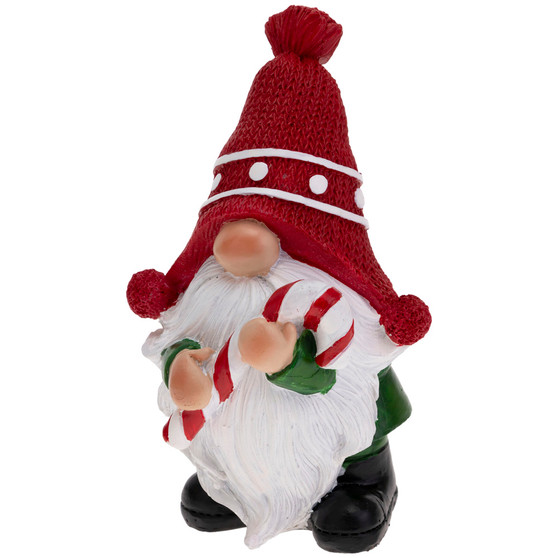 Candy Cane Gnome 49437 Garden Swinger Ornament Set of  Figurines 3.75" H