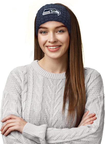 Seattle Seahawks NFL Embroidered Team Logo Chunky Knit Headband