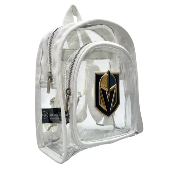 Las Vegas Golden Knights NHL Clear 7.5" H Mini Backpack Stadium Purse Bag White