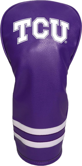 Texas Christian University TCU NCAA Large Logo Vintage Driver Golf Club Head Cover