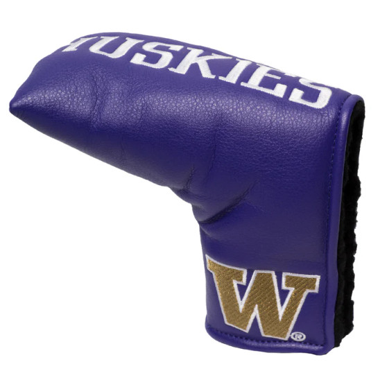 Washington Huskies NCAA Tour Blade Putter Golf Club Head Cover Embroidered Logo Purple
