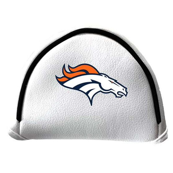 Denver Broncos NFL Logo Mallet Putter Golf Club Headcover White