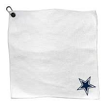 Dallas Cowboys NFL 15 X 15" Microfiber Waffle Golf Towel w/ Carabiner Clip White