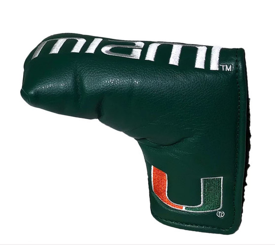 Miami Hurricanes Tour Blade Putter Golf Club Head Cover Embroidered Logo
