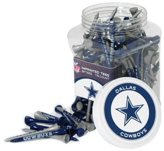 Dallas Cowboys NFL 175 pc Tee Jar by Team Golf 2-3/4 inch Regulation Tees