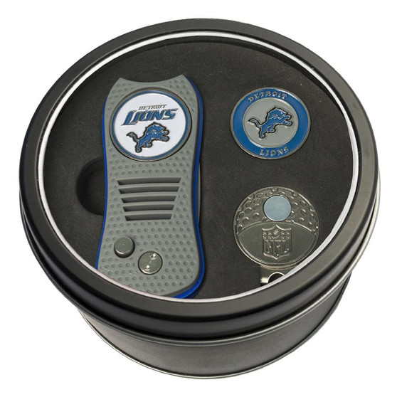 Detroit Lions NFL Switchfix Divot Tool w/  Logo Golf Ball Marker Gift Tin