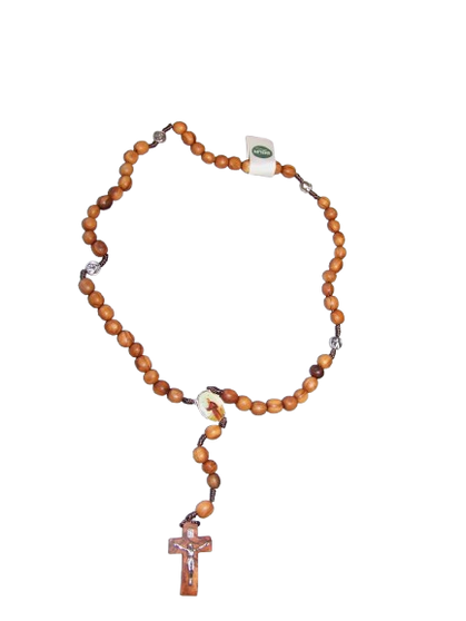 St. Francis & St. Anthony Olive Wood Rosary Italy