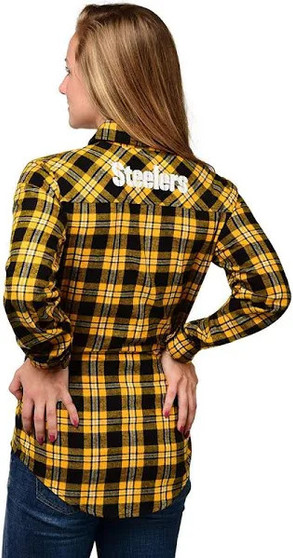 Pittsburgh Steelers NFL Women's Team Color Flannel Shirt by FOCO
