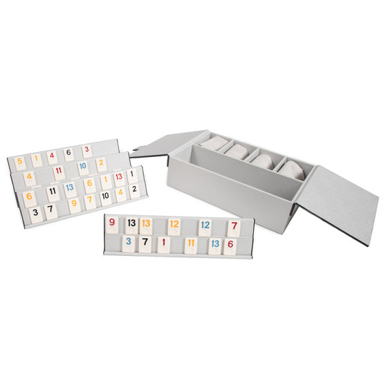 Travel Rowan Rummikub Set 14"L x 9.5"W x 4.25"H Silver Case