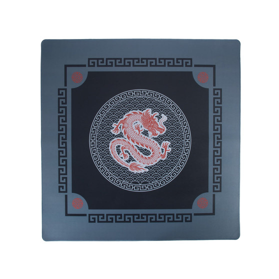Dragon Mahjong Neoprene Durable 2 mm Thick Mat Black 31 x 31"