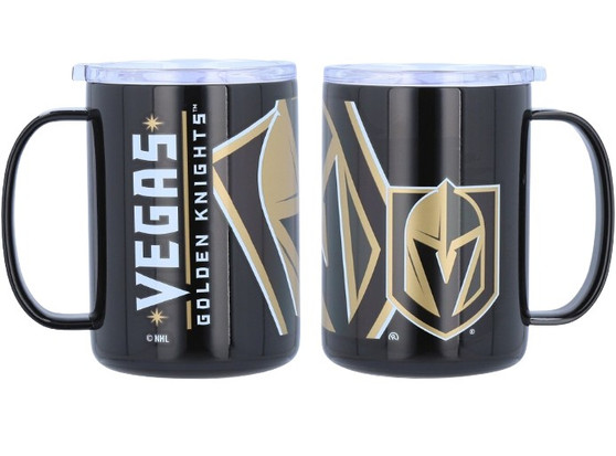 Las Vegas Golden Knights NHL 15 oz. Hype Ultra Lidded Coffee Mug Tea Cup Stainless Steel
