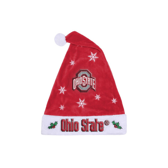 Ohio State Buckeyes NCAA Red Santa Hat Embroidered Logo
