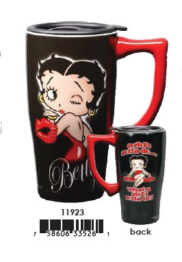 Betty Boop 11923 Girls Gotta Do Ceramic Coffee Tea Travel Mug Cup 18oz 6"H