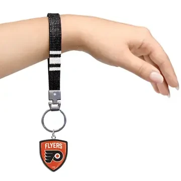 Flyers 500216 NHL Crystal Charm Bracelet Keychain
