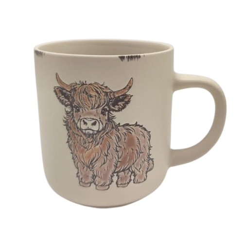 HIGHLAND COW BEIGE MUG