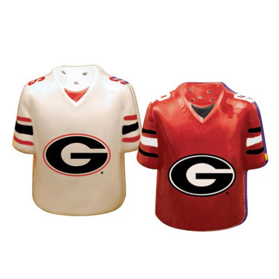 Georgia Bulldogs Football Jersey Ceramic Salt and Pepper Shaker Set