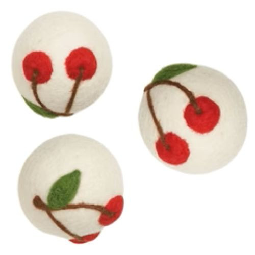 Cherry Harvest Mary Engelbreit " Laundry Wool Dryer Balls