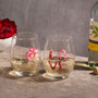 Love and Balloon Hearts 3482 Valentine's Day 20 oz Stemless Wine Glass Gift Box Set of 2