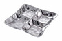 Pampa Bay Thin & Simple 4 Section Square Server Porcelain Silver