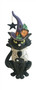 Black Cat Witch 19323 Ceramic Tealight Candle House 10" H