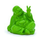 Peace Sign 41508 Happy Hotai Sitting Buddha Mini Figurine 3.3" H Green Resin