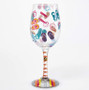Flip Flops Too 15 oz Artisan Painted Wine Glass Gift Boxed  Lolita