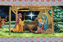 MWW First Christmas Nativity Holy Family Tapestry Table Runner 12.5 x 72 inches