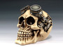Steampunk Mechanical Skull Sculptural Statue Gears and Goggles