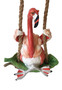 Pink Flamingo 20487 Ceramic Garden Swinger Blue Sky Clayworks