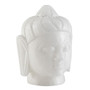 Buddha Head Bust White Marble