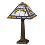 Los Angeles Chargers 290 Stained Glass Tiffany Mission Style Table Lamp 23" H