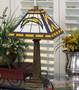Los Angeles Chargers 290 Stained Glass Tiffany Mission Style Table Lamp 23" H