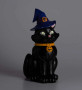 Magical Black Cat Witch Hat Shorty 56873 LED Garden Statue 16" H with Timer
